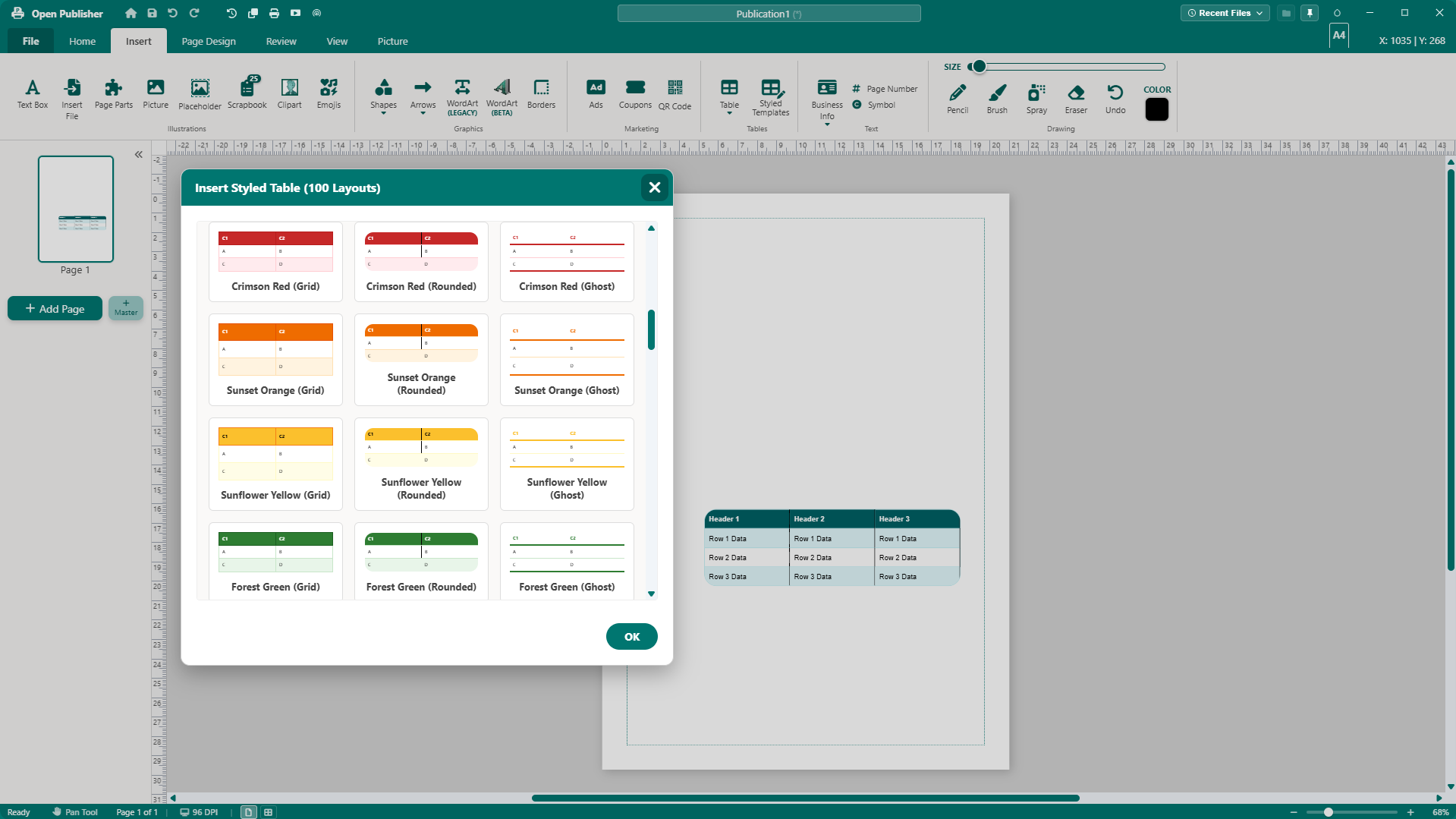 Open Publisher preview 7